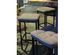 Барный стул Лофт кожзам темно-серый / черный матовый фото покупателя 88