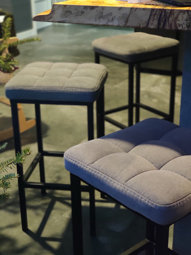 Барный стул Лофт ткань канди грей / черный матовый фото покупателя 89