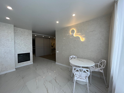 Стол Тулип 90х73 белый мрамор / золото фото покупателя 36