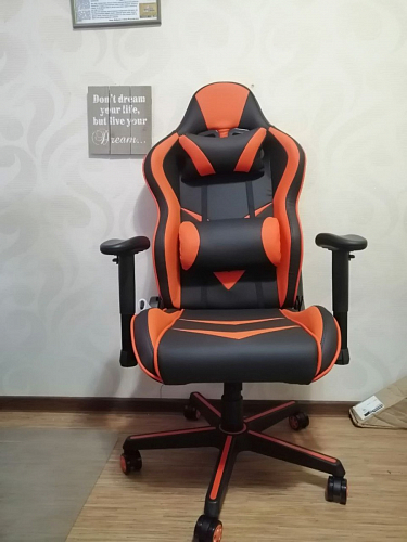 Компьютерное кресло Racer черное / голубое фото покупателя 167