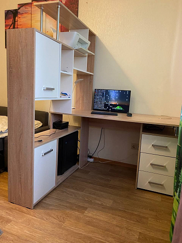 Компьютерный стол КС15 венге / дуб молочный левый фото покупателя 18