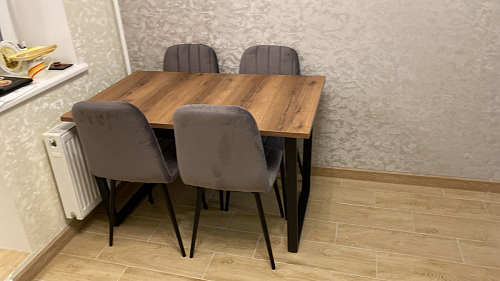 Деревянный стол Лота Лофт 120x75 дуб крафт табачный / черный матовый фото покупателя 100