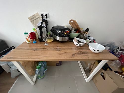 Деревянный стол Лота Лофт 140х80 черный матовый / бетон светлый фото покупателя 925