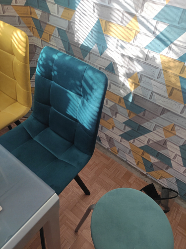 Стул на металлокаркасе Чилли бирюзовый / белый фото покупателя 837