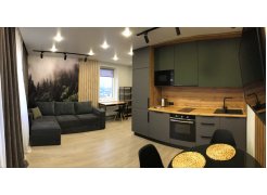 Письменный стол Леон Лофт дуб делано темный / черный матовый фото покупателя 45