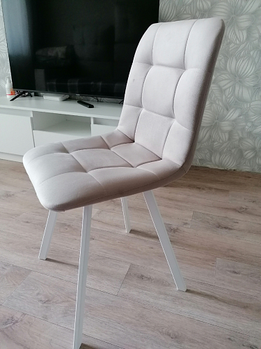 Стул на металлокаркасе Чилли темно-серый / черный каркас фото покупателя 394