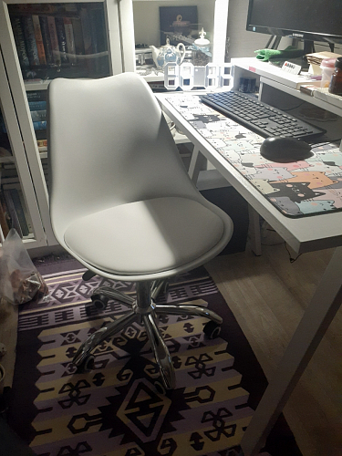 Компьютерное кресло Kolin с подушкой clear / white фото покупателя 78