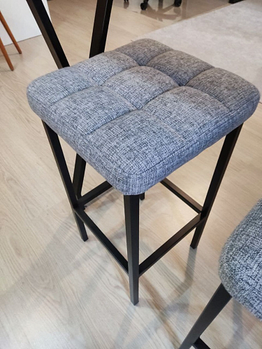 Барный стул Лофт микровелюр катания блэк / черный матовый фото покупателя 186