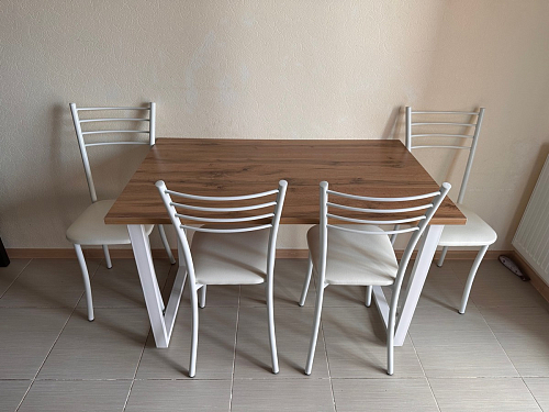 Деревянный стол Лота Лофт 140х80 дуб крафт табачный / черный матовый фото покупателя 335