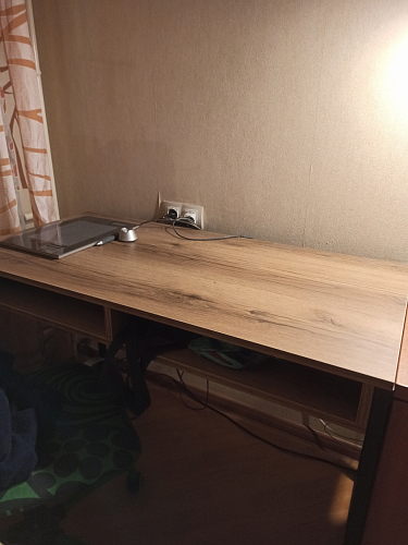 Письменный стол Леон Лофт бетон / черный матовый фото покупателя 20