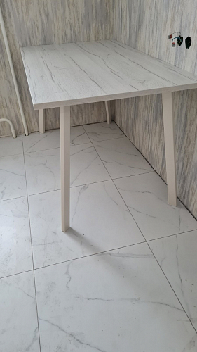 Стол Тринити Лофт 120 32 мм бетон / черный матовый фото покупателя 658