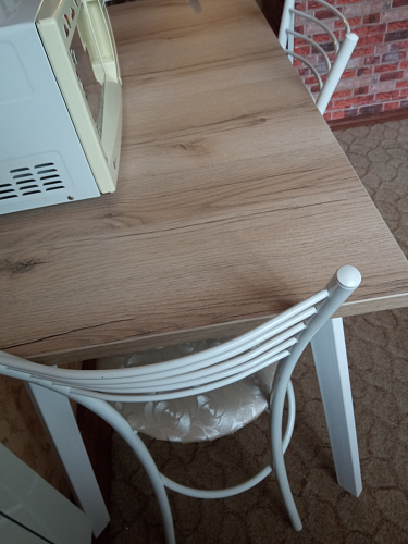 Стол Тринити Лофт 120 25 мм черный матовый / дуб делано темный фото покупателя 145