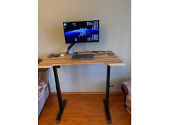 Компьютерный стол Маркос 140х80 голубой / черный фото покупателя 23