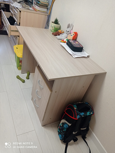 Стол письменный Бриз МДФ волна лайм / ясень светлый фото покупателя 186