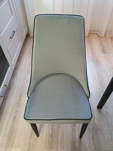 Стул на металлокаркасе Kora 1 light blue / white / black фото покупателя 8