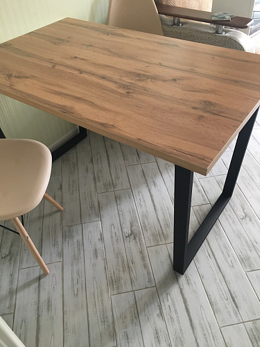 Деревянный стол Лота Лофт 140х80 черный матовый / бетон светлый фото покупателя 853