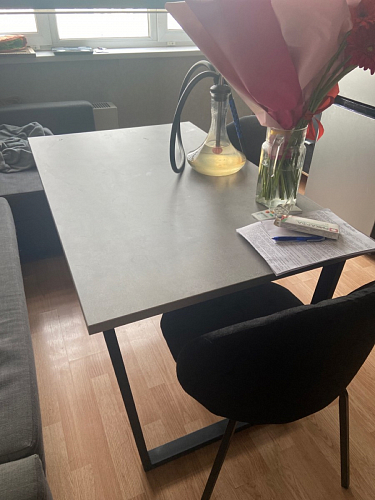 Стол раскладной Лота Лофт 120 25 мм юта / черный матовый фото покупателя 94