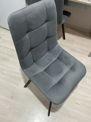 Стул на металлокаркасе Чилли синяя ткань / белый фото покупателя 953