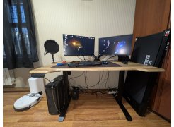 Компьютерный стол Маркос 140х80 светло-серый / черный фото покупателя 27