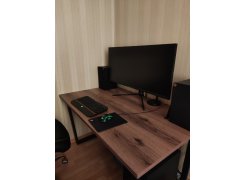 Стол Лота Лофт 120 25 мм дуб делано темный / черный матовый фото покупателя 794