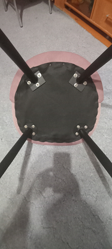 Стул на металлокаркасе Gabi 1 light blue / black / gold фото покупателя 434