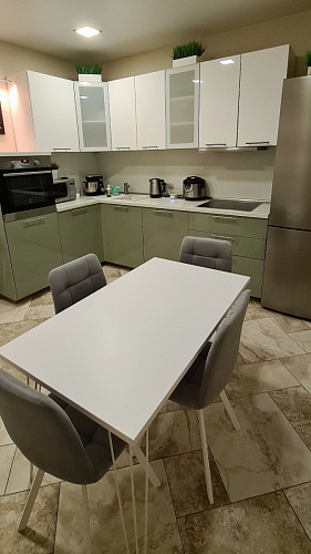 Стул на металлокаркасе Чилли зеленый / черный фото покупателя 796