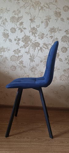 Стул на металлокаркасе Чилли К светло-серый велюр / черный каркас фото покупателя 117