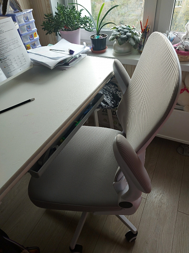 Компьютерное кресло Konfi light gray / blue / white фото покупателя 74