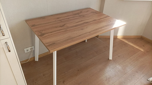 Стол Тринити Лофт 120 32 мм дуб галифакс табако / черный матовый фото покупателя 355