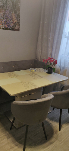 Стул на металлокаркасе Бэнбу velutto 05 / белый фото покупателя 6