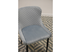 Стул на металлокаркасе Teo light blue / black из шоурума 1