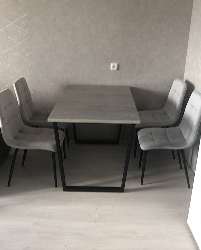 Стол Лота Лофт 120 32 мм бетон / черный матовый фото покупателя 50