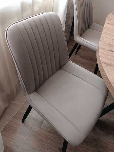 Комплект стульев Вейв 4 шт светло-серый / черный фото покупателя 93