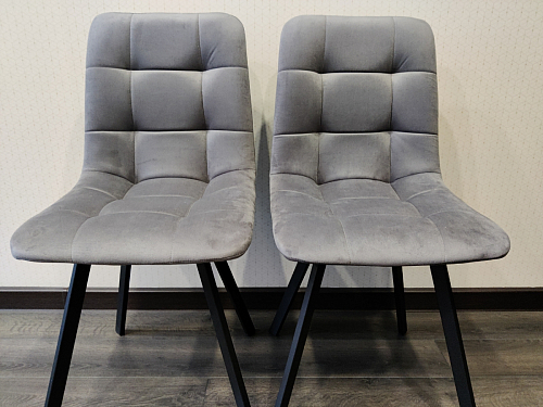 Стул на металлокаркасе Чилли синяя ткань / белый фото покупателя 728