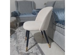 Стул на металлокаркасе Gabi 1 бежевый / черный с серебряными наконечниками фото покупателя 76