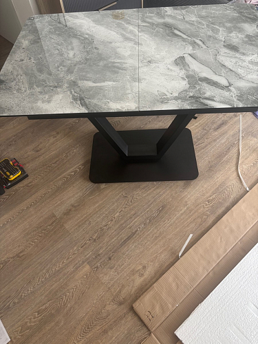 Стол на тумбе Бугун обсидиан / черный фото покупателя 49