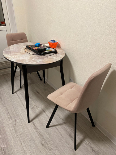 Стул на металлокаркасе Чилли черный / зеленый фото покупателя 1009