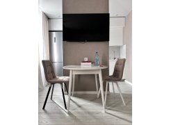 Стул на металлокаркасе Чилли синяя ткань / белый фото покупателя 482