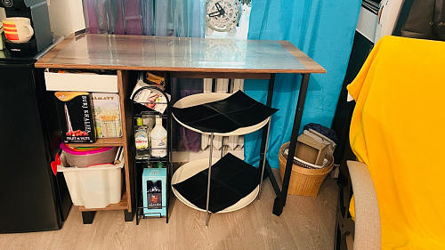 Письменный стол Челси Лофт дуб делано темный / черный матовый фото покупателя 2