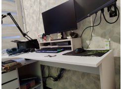 Письменный стол СПм-25 левый белый  - Уцененный экземпляр фото покупателя 80