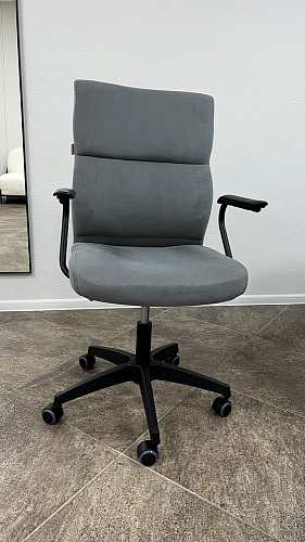 Компьютерное кресло Benefit/Бенефит флок серый 29 фото покупателя 61