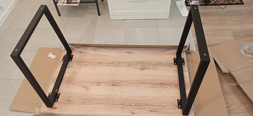 Деревянный стол Лота Лофт 140х80 дуб крафт табачный / черный матовый фото покупателя 461