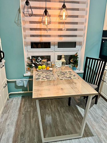 Деревянный стол Лота Лофт 140х80 черный матовый / бетон светлый фото покупателя 894