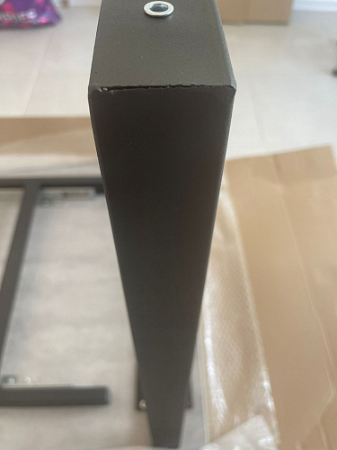 Стол Лота Лофт 140 25 мм черный матовый / бетон фото покупателя 890