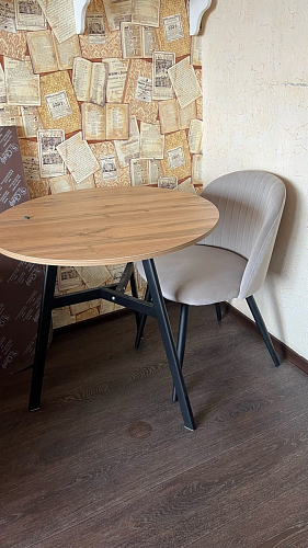 Стул на металлокаркасе Gabi latte / gold / black фото покупателя 167