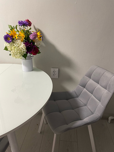 Стул на металлокаркасе Челси морская волна / черный фото покупателя 198