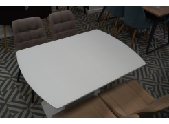 Стул на металлокаркасе Седа К крутящийся светло-серый  / белый из шоурума 3