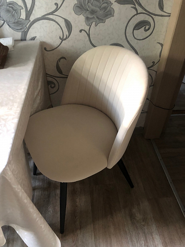 Стул на металлокаркасе Gabi 1 light blue / black / gold фото покупателя 686