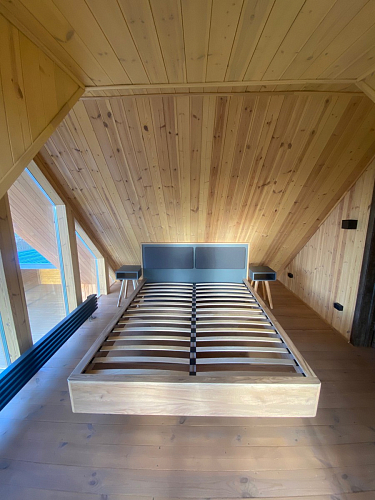 Двуспальная кровать Клауд 160х200 парящая дуб крафт золотой / антрацит фото покупателя 262