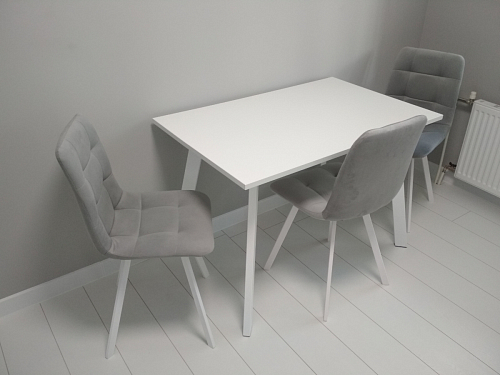 Стул на металлокаркасе Чилли темно-серый / черный каркас фото покупателя 79